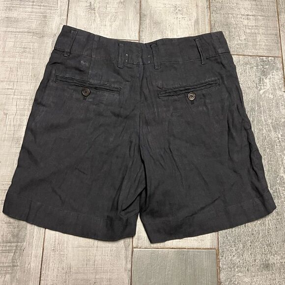 Forte Forte Gray Linen Cotton Metallic High waisted High Waist 5.5” Short 00 XS - Picture 6 of 11